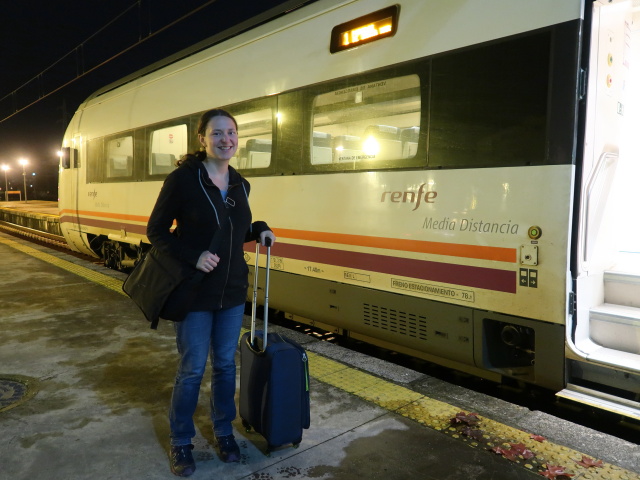 Sabine in der Estación Jerez de la Frontera (21. Nov.)