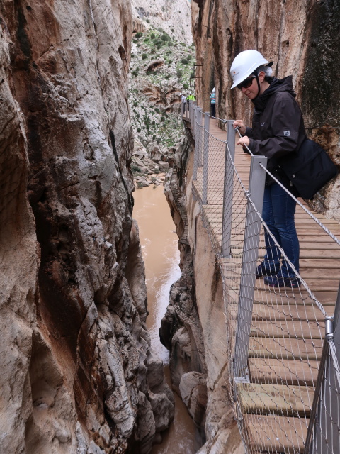 Caminito del Rey: Sabine in der Desfiladero de Gaitanejo (23. Nov.)