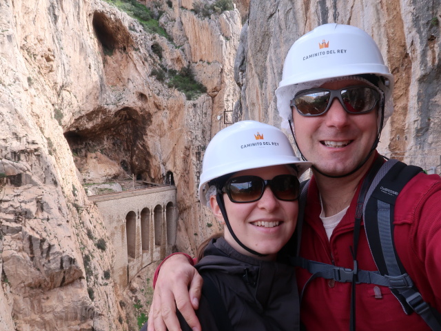 Caminito del Rey: Sabine und ich in der Desfiladero de Los Gaitanes (23. Nov.)