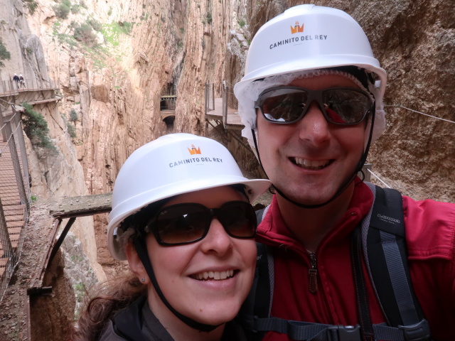 Caminito del Rey: Sabine und ich in der Desfiladero de Los Gaitanes (23. Nov.)