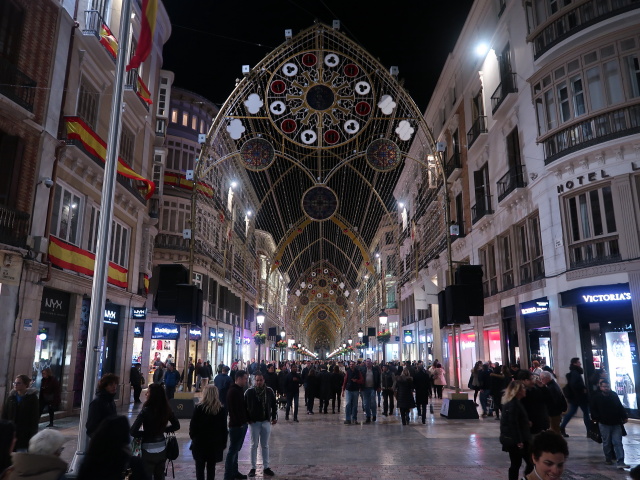 Calle Marqu&eacute;s de Larios in M&aacute;laga (23. Nov.)