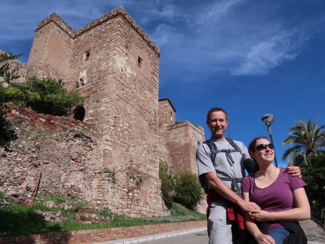 Ich und Sabine beim Alcazaba de M&aacute;laga (24. Nov.)