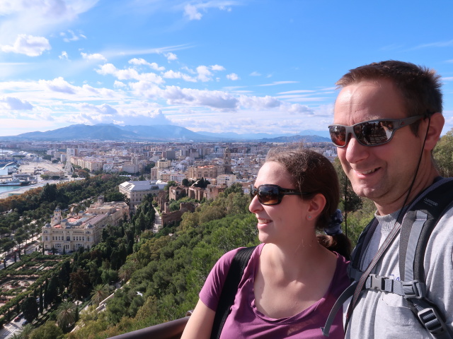 Sabine und ich am Mirador de Gibralfaro in M&aacute;laga (24. Nov.)