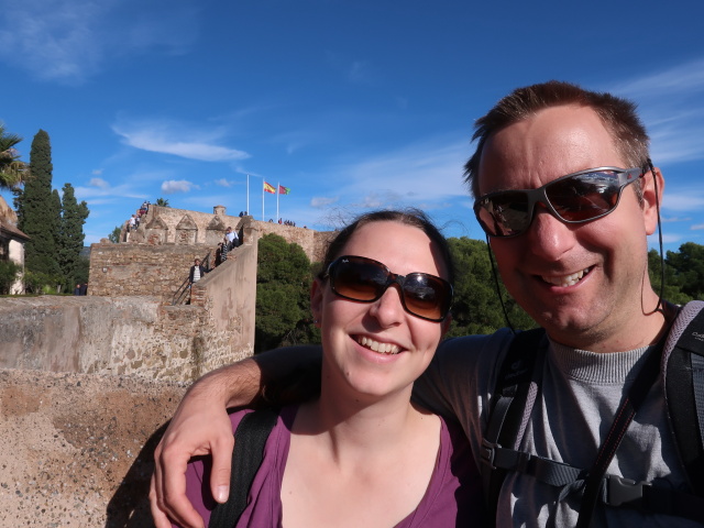 Sabine und ich im Castillo de Gibralfaro in M&aacute;laga (24. Nov.)