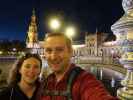 Sabine und ich auf der Plaza de Espana in Sevilla (21. Nov.)