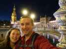 Sabine und ich auf der Plaza de Espana in Sevilla (21. Nov.)