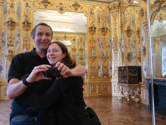 Unteres Belvedere: Ich und Sabine im Goldkabinett