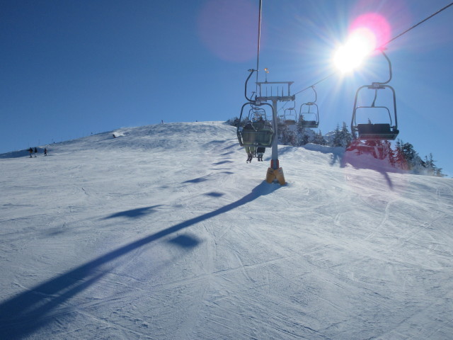 Hornabfahrt vom Gipfellift aus