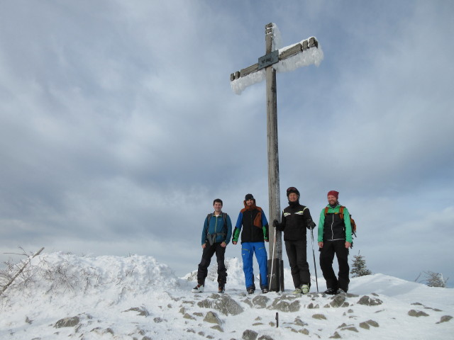 Ronald, ?, ich und ? am Unterberg, 1.342 m