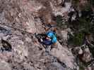 Gebirgsvereins-Klettersteig: Sabine in der Weningerwand