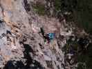 Gebirgsvereins-Klettersteig: Sabine in der Weningerwand