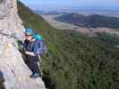 Gebirgsvereins-Klettersteig: Sabine in der Weningerwand