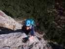 Gebirgsvereins-Klettersteig: Sabine in der Weningerwand