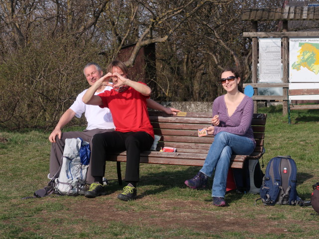 Erich, Jörg und Sabine am Hundsheimer Berg, 480 m