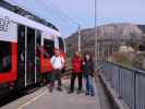 Erich, Jörg und Sabine im Personenbahnhof Hainburg an der Donau