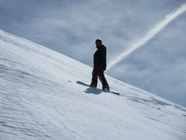 Markus neben der Zirbentalabfahrt