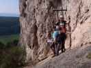 Pittentaler Klettersteig: Anja Liv, Tim, Katja Lin und ich beim Einstieg