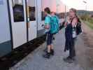 Anja Liv, Tim und Katja Lin im Bahnhof Gleißenfeld, 360 m