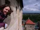 Sabine in der Burg Liechtenstein