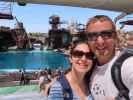 Sabine und ich in der Water World Show in den Universal Studios Hollywood (7. Juni)