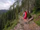 Axel und Martina zwischen der Bergstation der Gardenazzabahn und der Via Ferrata Les Cordes (15. Juni)