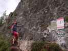 Via Ferrata Les Cordes: Martina im Einstieg (15. Juni)