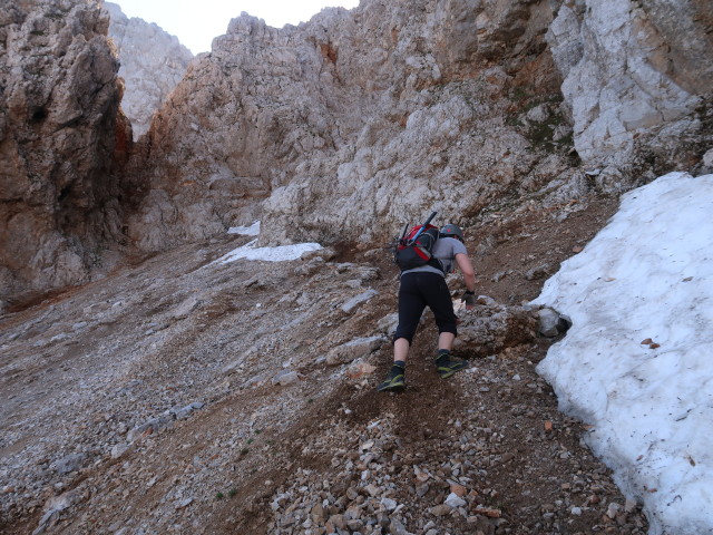 Thomas zwischen Mejniksattel und ÖTK-Klettersteig