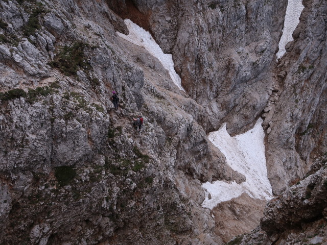 ÖTK-Klettersteig: Birgit und Thomas in der rechten Variante