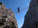 ÖTK-Klettersteig: Thomas auf der Seilbrücke