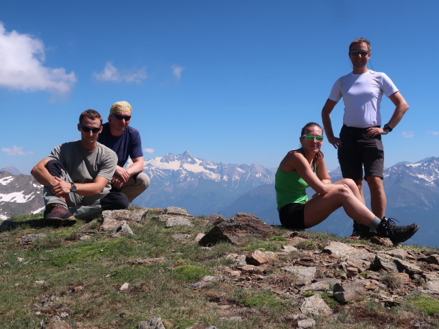 Philipp, Werner, Ursa und ich am Paterskopf, 2.726 m