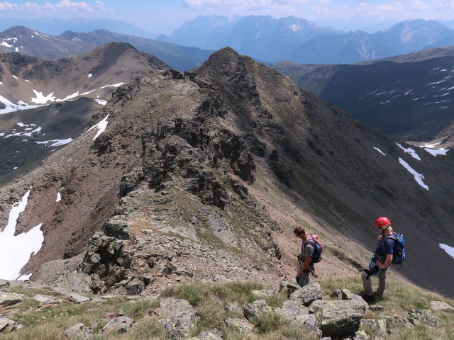 Philipp und Werner zwischen Oberer Zarspitze und Unterer Zarspitze