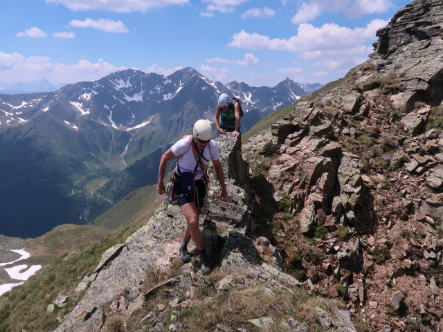 Josef und Ursa zwischen Oberer Zarspitze und Unterer Zarspitze
