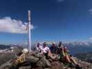 Josef, ich, Werner, Philipp und Ursa auf der Oberen Zarspitze, 2.778 m