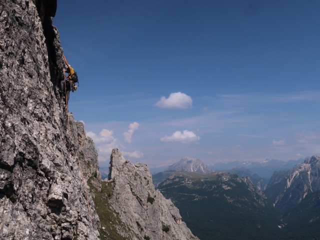 Via Corsi-Chiandussi: Philipp in der 3. Seillänge