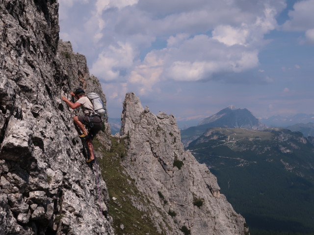 Via Corsi-Chiandussi: Erich in der 3. Seillänge