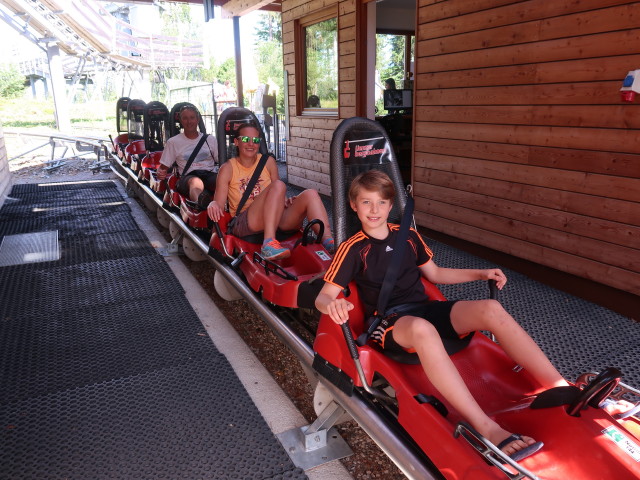 Ich, Ursa und Moritz in der Bergstation