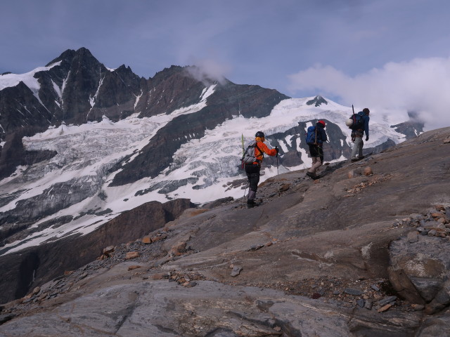 Erich, Werner und Philipp am Weg 702 zwischen Wasserfallwinkel und Südlichem Bockkarkees