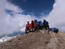 Ich, Werner, Evelyn, Moritz und Ursa am Mittleren Bärenkopf, 3.358 m