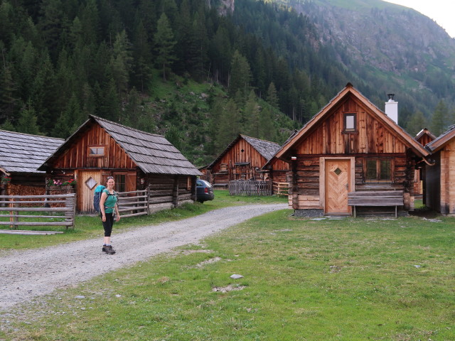 Sabine im Hüttendorf Göriach, 1.422 m (26. Juli)