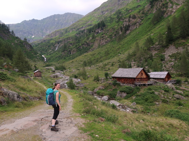Sabine auf der Vorderen Zugriegelalm (26. Juli)