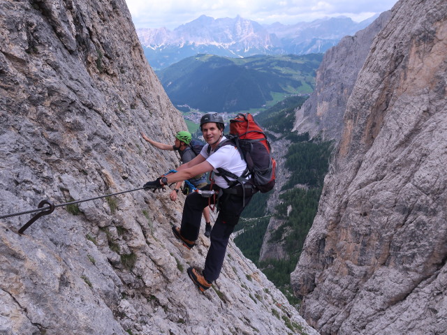 Pisciadù-Klettersteig: Ronald beim Notausstieg (3. Aug.)