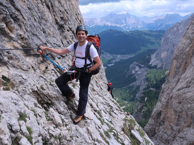 Pisciadù-Klettersteig: Ronald beim Notausstieg (3. Aug.)