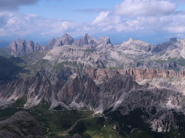 vom Piz Pisciadù Richtung Nordwesten (3. Aug.)