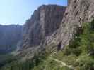 Pisciadù-Klettersteig: zwischen Einstiegswand und Haupteinstieg (3. Aug.)