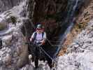 Vallon-Klettersteig: Ronald auf der Brücke (4. Aug.)