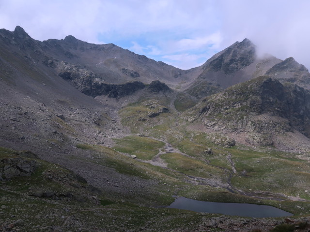 von der Traminscharte Richtung Südwesten (10. Aug.)