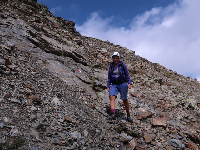 Ursula am Weg 15a zwischen Tagewaldhorn und Flaggerschartenhütte (10. Aug.)