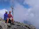 Ursula und ich am Tagewaldhorn, 2.708 m (10. Aug.)