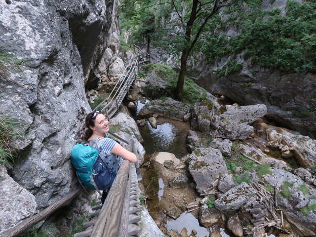 Sabine in der Bärenschützklamm