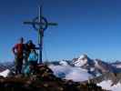 Ich, Bernadette und Evelyn am Fluchtkogel, 3.497 m (18. Aug.)